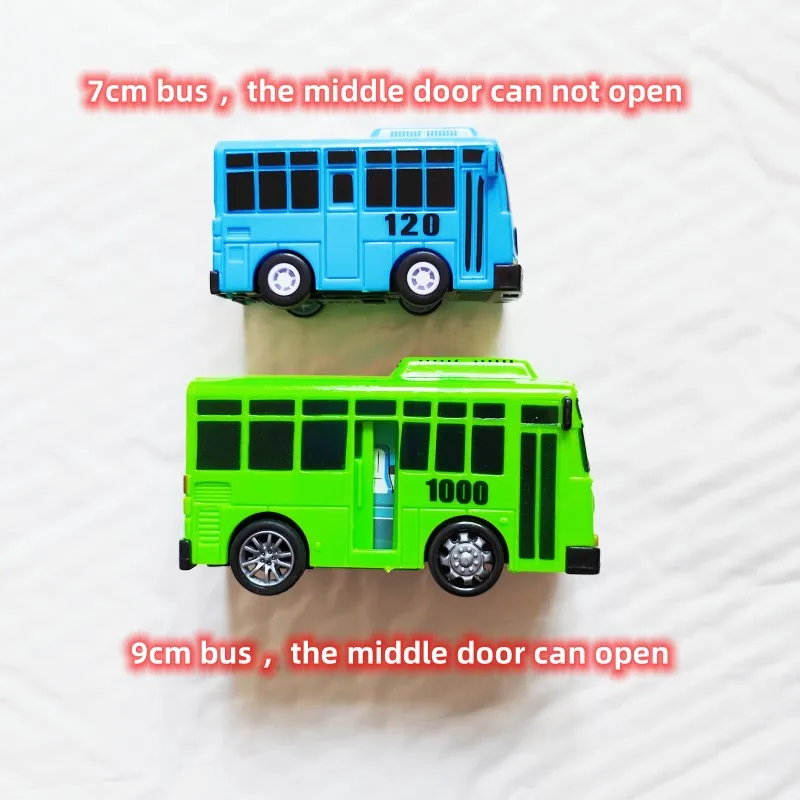 4pcs/set the Little Tayo 9cm Bus Korean Cartoons Oyuncak Araba Car Model Plastic Pull Back Toy Bus for Kids Christmas Gift