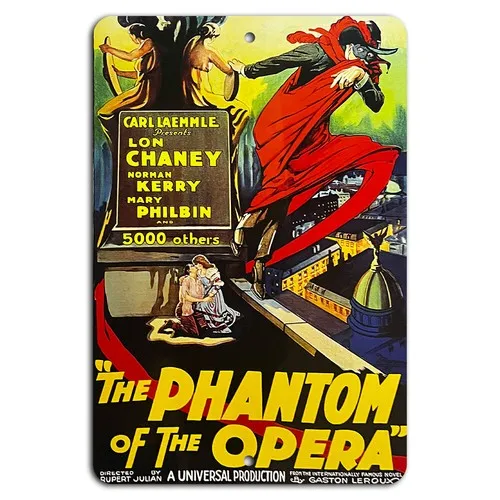 Vintage Poster for 'The Phantom of the Opera' (1925 Film) Metal Sign  -aluminum