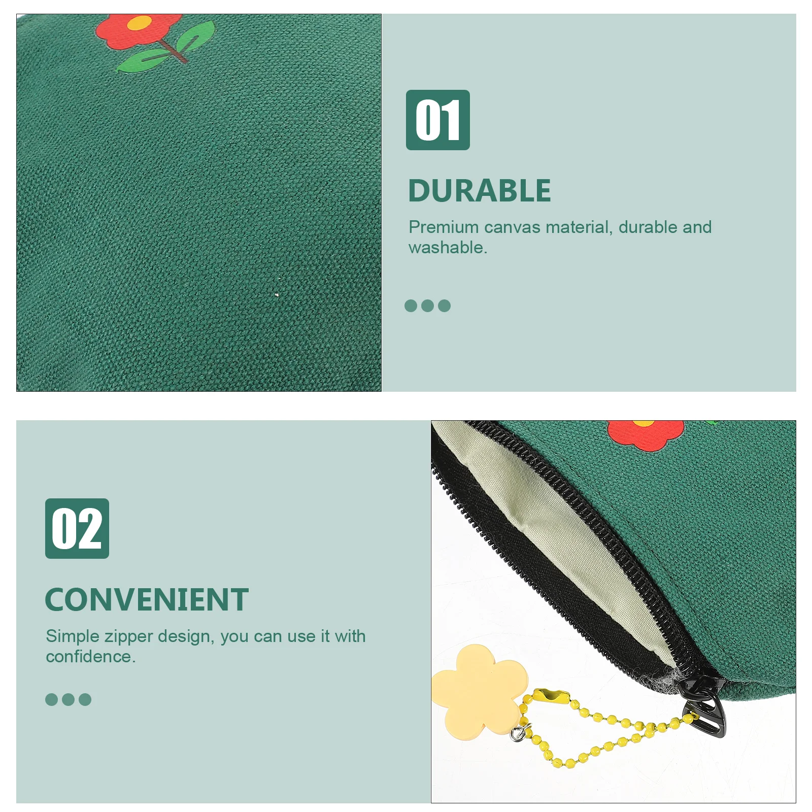 

Canvas Storage Bag Durable Mini Pouch Portable Coin Bag Lightweight Practical For Sanitary Napkins Travel Small Size Zipper