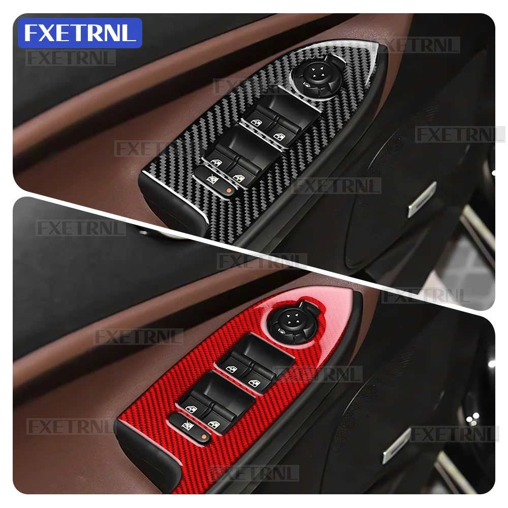 

Real Soft Carbon Fiber For Alfa Romeo Giulietta 940 2010-2015 2016 2017 2018 2019 2020 2021 Car Window Lift Switch Panel Sticker