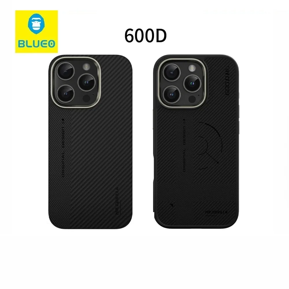 

Blueo 600D кевларовый магнитный чехол для телефона, высококачественный полный упаковочный защитный чехол с защитой от падения для IPhone 16 Pro IPhone 15, беспроводная зарядка