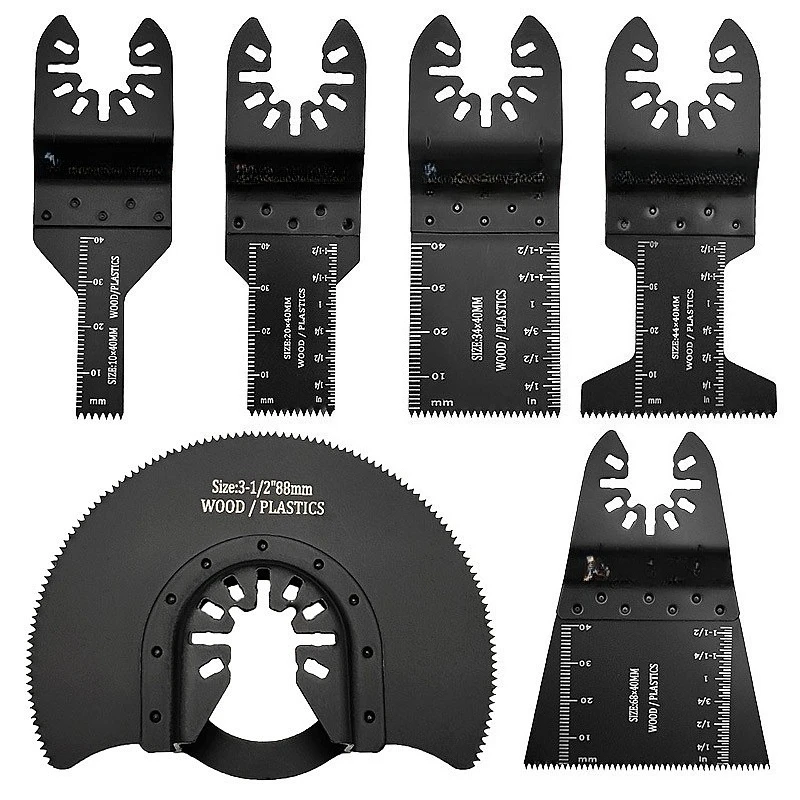 6pc Universal Oscillating Saw Blade Set Multi Tool Accessories Kit