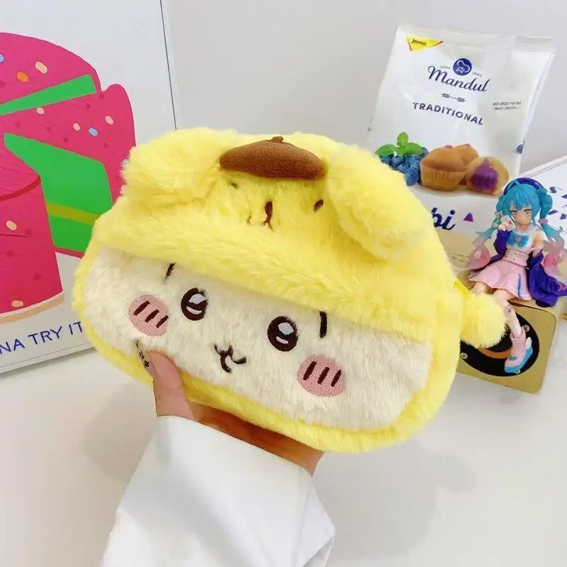 Chiikawa Plush Pencil Case Kawaii Soft Stuffed Stationery Bag Large Capacity Cosmetic Pouch Cute Desk Organizer Birthday Gift