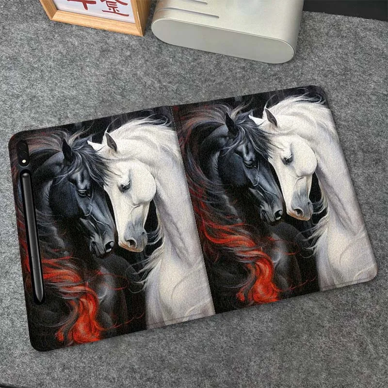 

Creative Horse Art Popular Gift For Samsung Galaxy Tab S6 S7 S8 S9 S10 FE Plus Lite Soft Flexible Support Tablet Case