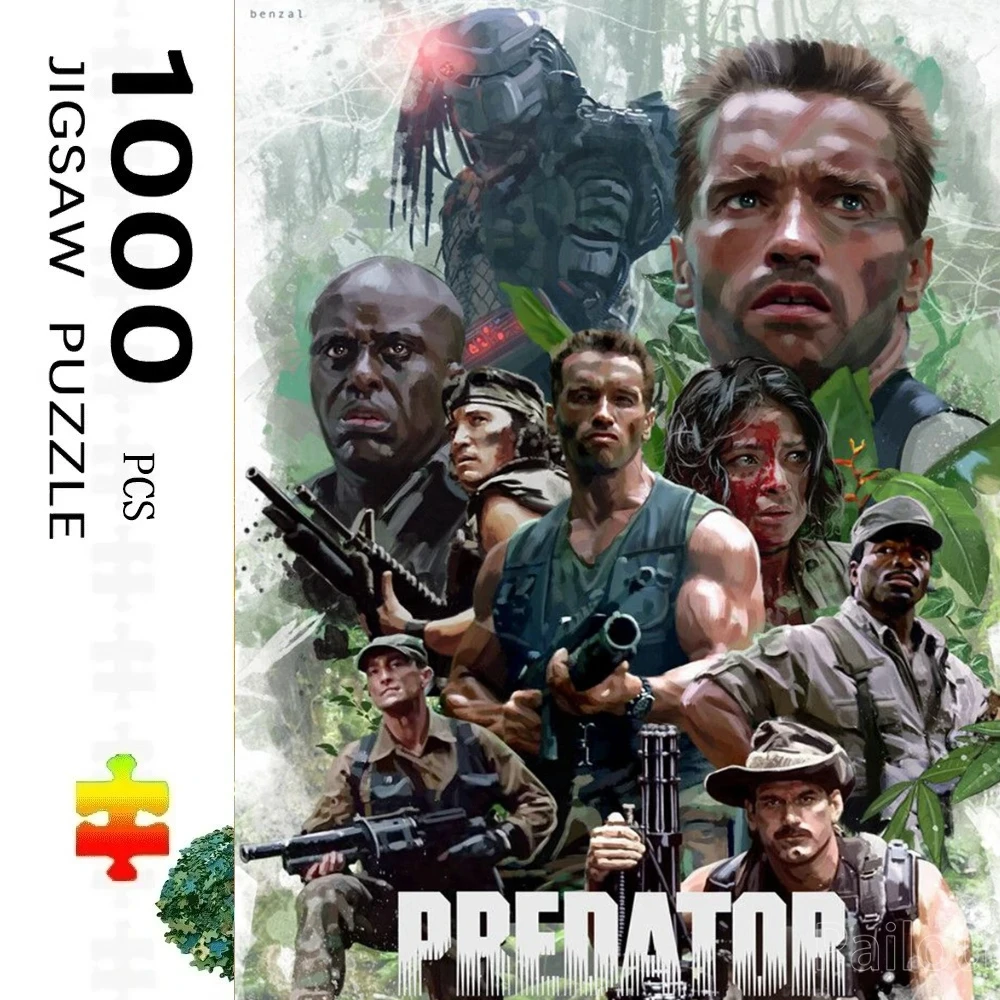 

Adult Jigsaw Puzzle 500/1000 pcs Puzzle Sci Fi Movie Predator Paper Puzzle Decorative Painting Exercise Brain Thinking