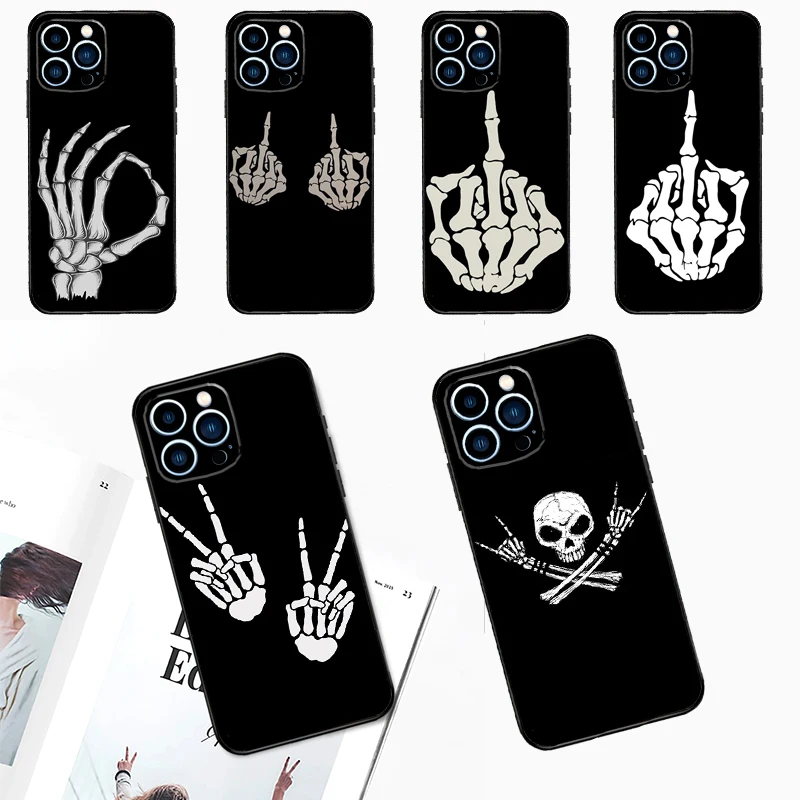 Skeleton Middle Finger Case For Samsung Galaxy A36 A16 A56 A54 A34 A14 A13 A53 A12 A22 A32 A52 A35 A17 A57 A15 A55