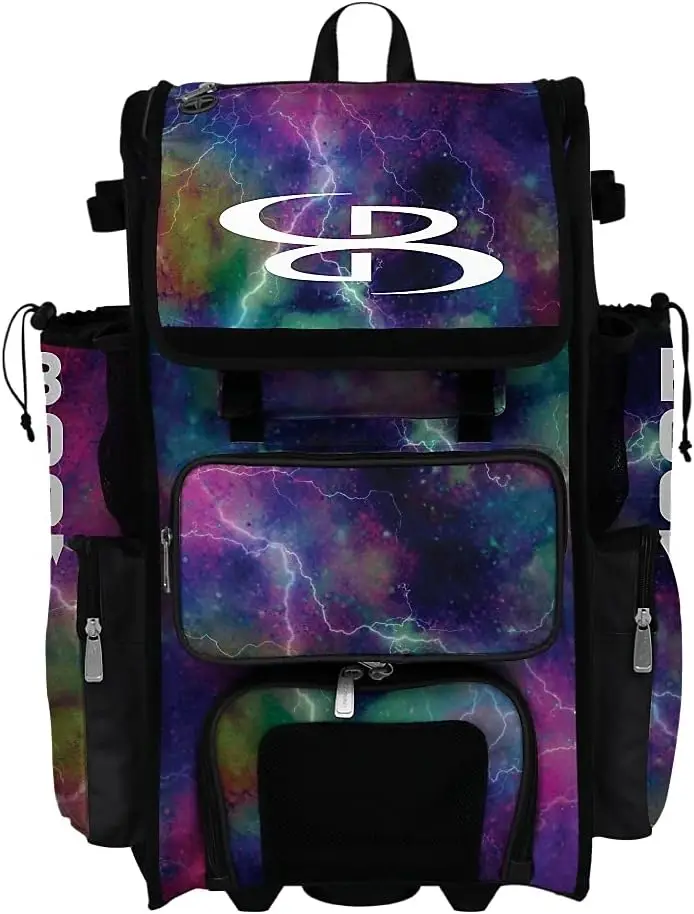 Wheeled Backpack Rolling Bat Bag Nebula Multicolor Hybrid Version