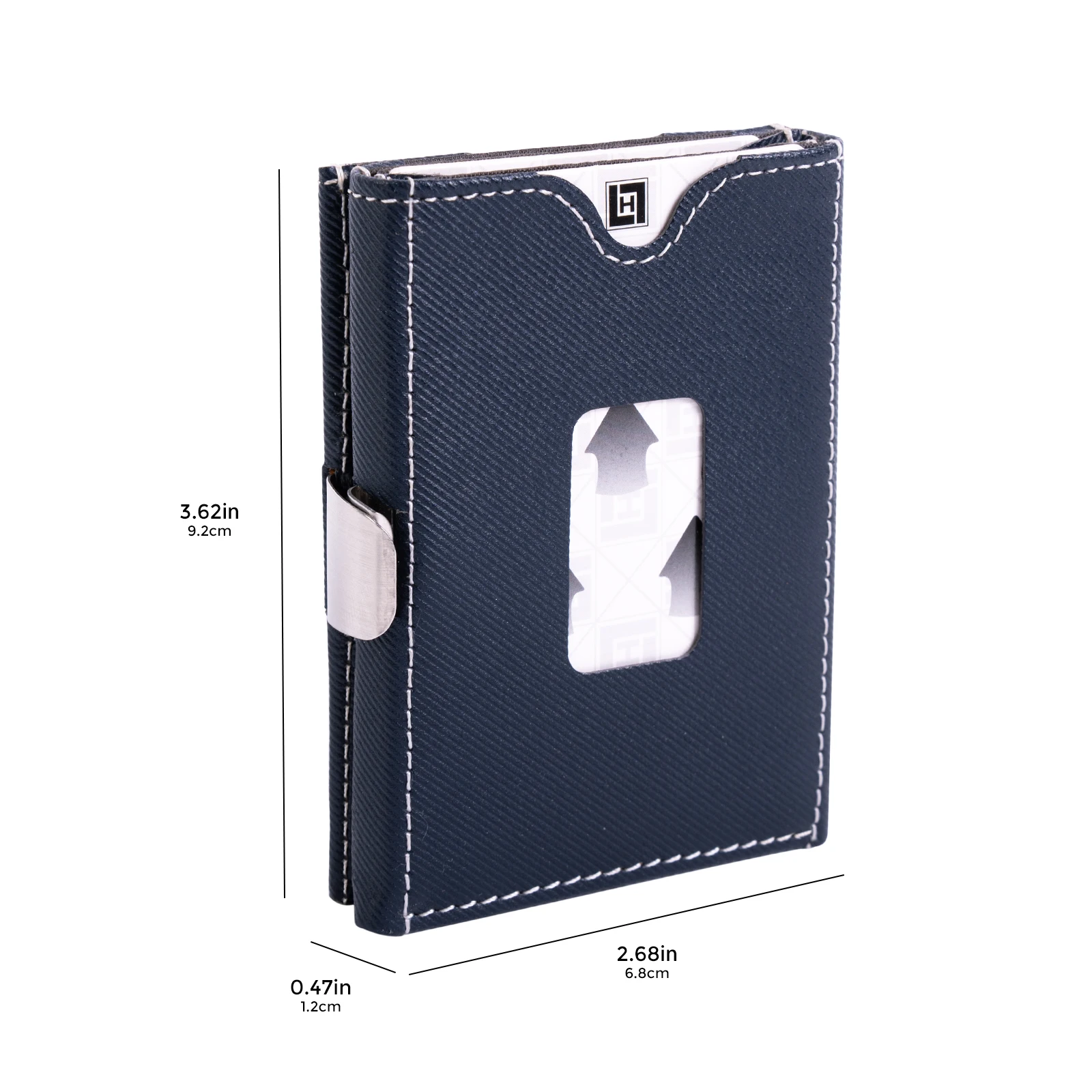 llh MIW 424 Dompet Mini Lipat Dua Kulit Pria dengan Perlindungan RFID Merah Kaya, Merah, Satu Ukuran, Kontemporer
