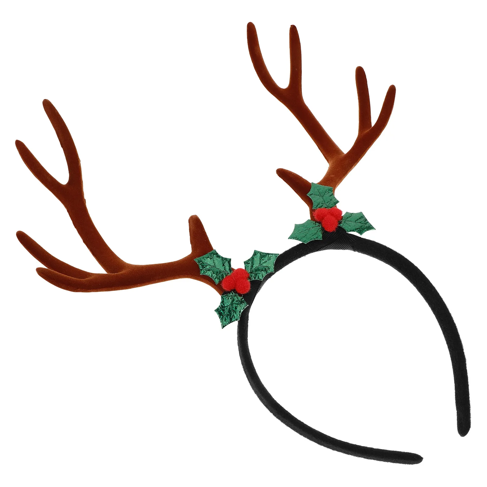 

Christmas Reindeer Antlers Headb Large Size Realistic Deer Horns Costume Flocked Material Adjustable Stage Performance Party