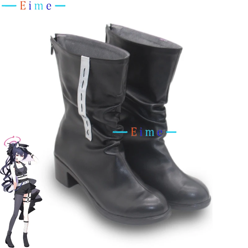 

Game Blue Archive Kuromi Serika Cosplay Shoes Anime Accessories Cosplay Props PU Leather Shoes Halloween Boot Custom Made