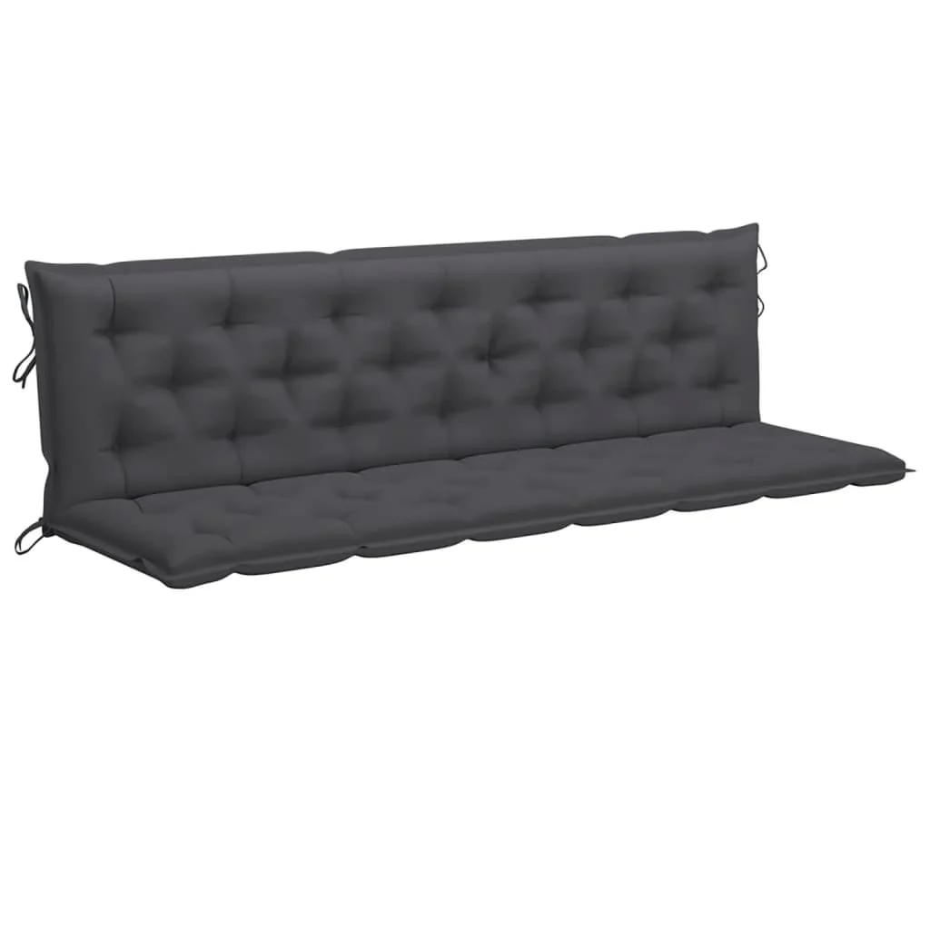 Wide-shouldered bench designed for Oxford fabric of Garden No.2 anthracite 200x50x7cm. Cushion/cushion