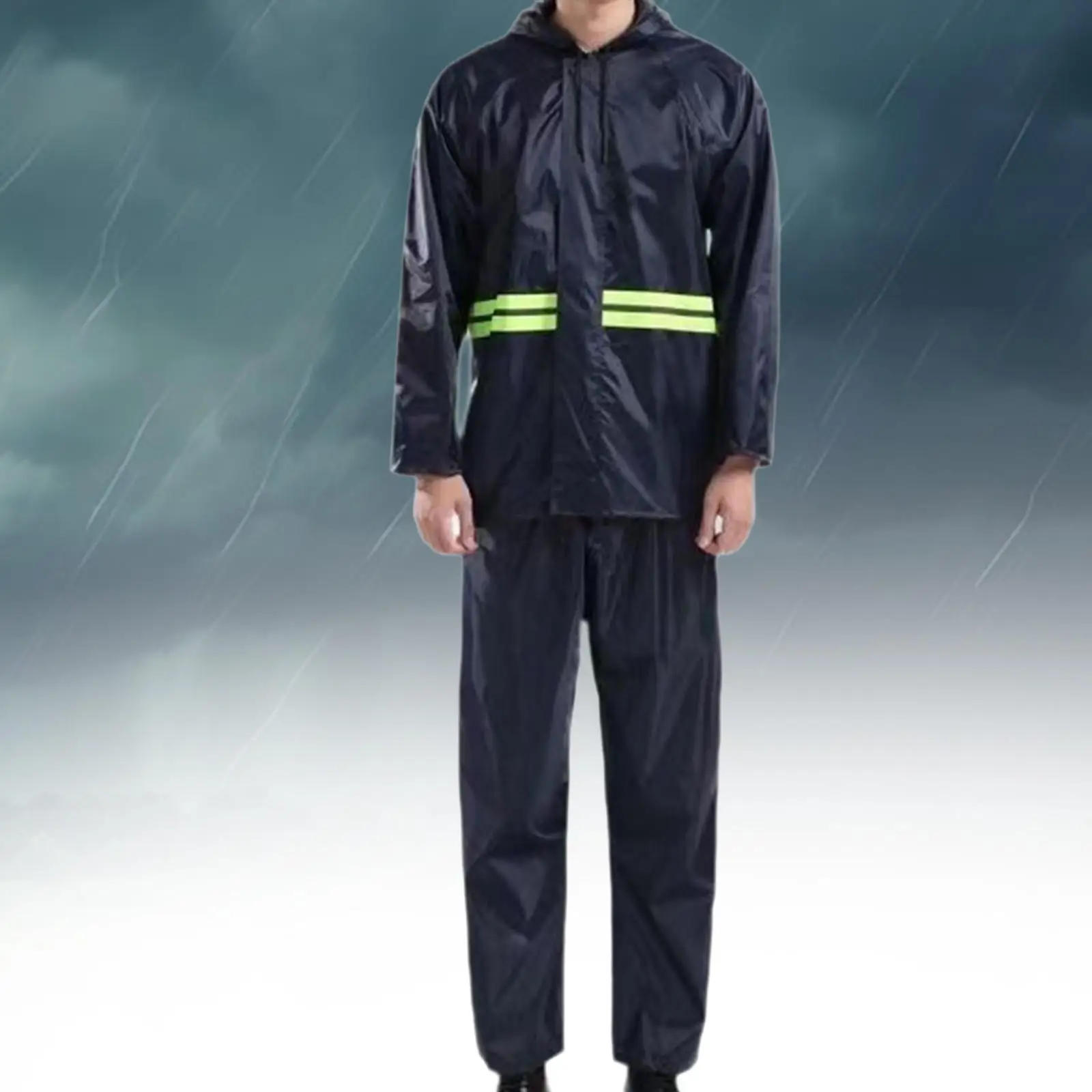 Rain Suit Reflective Lightweight for Men Women Rainproof Rain Trousers