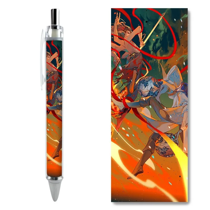 2/4PCS Ne Zha 2 Beautiful Pattern of Customized Rubber Cover Neutral Pen Around Popular Anime Movies Cute Pretty Stationery