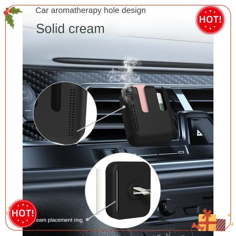 حامل أحمر الشفاه بمنفذ هواء السيارة من ABLE، حامل عطري للسيارة، أجزاء لوازم السيارة الداخلية باللون الرمادي