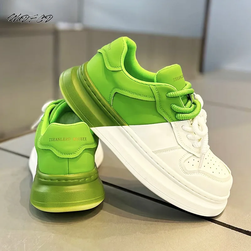 

Массивные кроссовки, мужские оригинальные дизайнерские туфли для досок, модная повседневная кожаная дышащая спортивная обувь на плоской платформе с увеличенной высотой