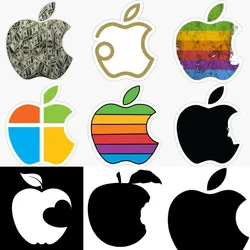 Creative Apple Logo PVC Waterproof Stickers Accessories for Decorate Car Wall Room Off-road Van Table Motorcycle Fridge