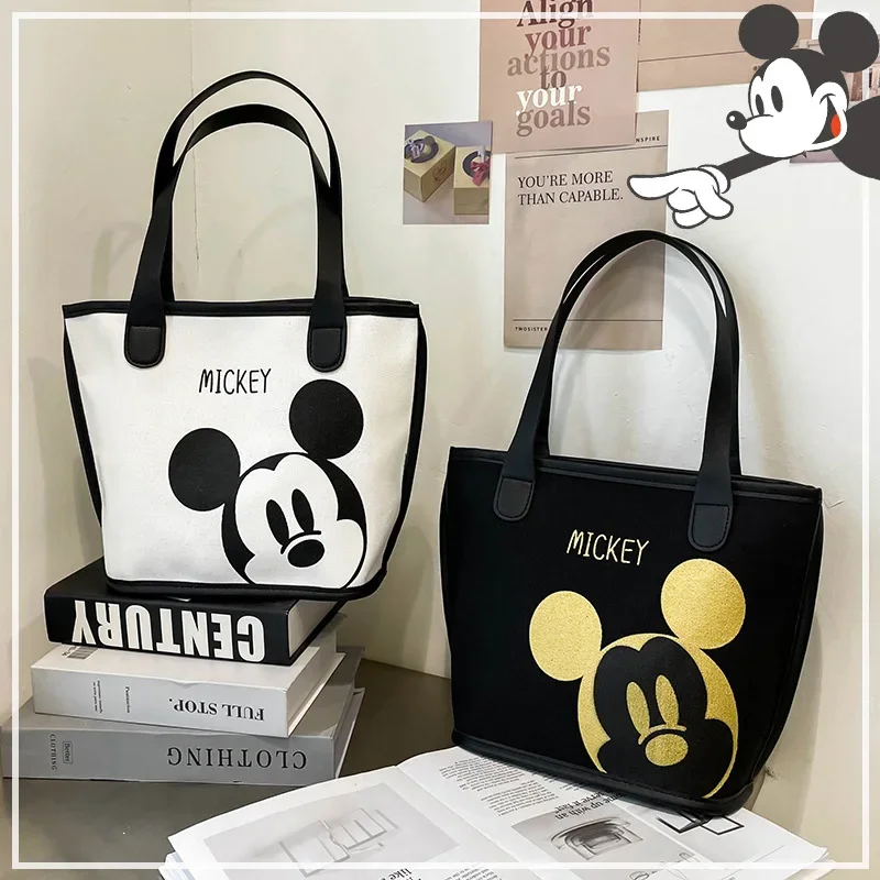 Disney Mickey Mouse Messenger torby dla kobiet płótno torba na ramię Crossbody kobiece luksusowe wysokiej jakości damskie torebki torebka wiadro