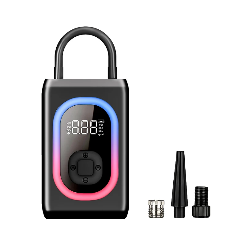 AP06 kompresor udara nirkabel portabel cerdas, pompa Inflator listrik cerdas dengan tampilan Digital untuk mobil, sepeda motor, bola