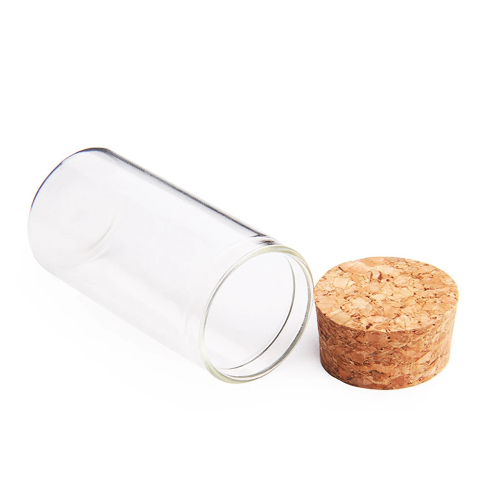 

12Pcs 25ml Transparent Glass Storage Jars Sealed Cans with Cork Stoppers for Food Grains Flower Tea Dried Fruit Containers