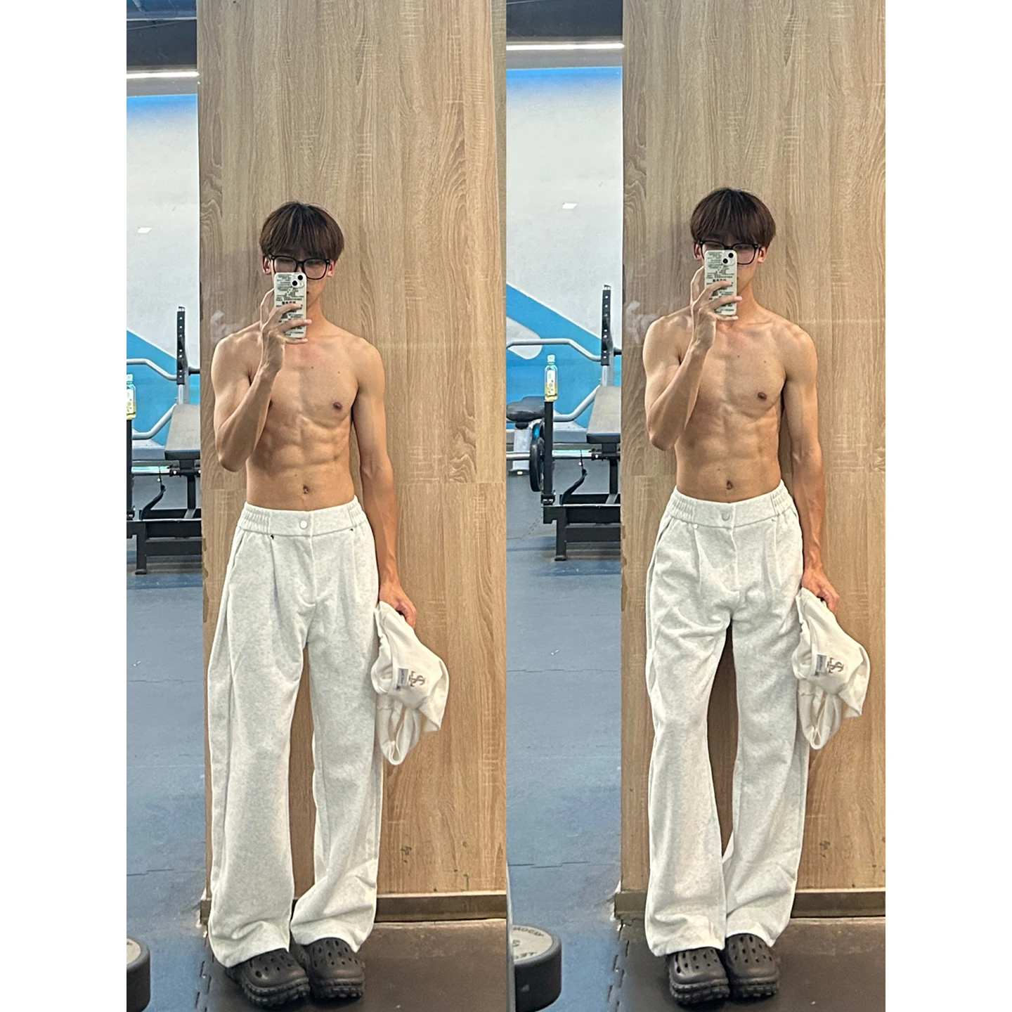 

Мужские спортивные штаны трапециевидной формы Cleanfit American Sle, осень-зима, прямые брюки Fce, широкие брюки длиной до пола...