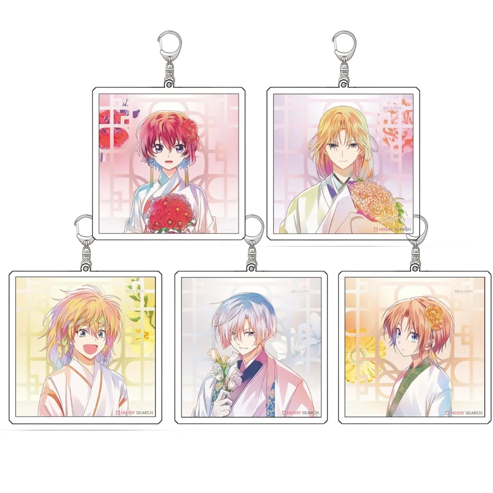 Fans Gifts Game Anime Yona Yun Kijia Son Haku Jieha Suuon Shina HD Figures Acrylic Keychain pendant Ornament  Series About 6cm