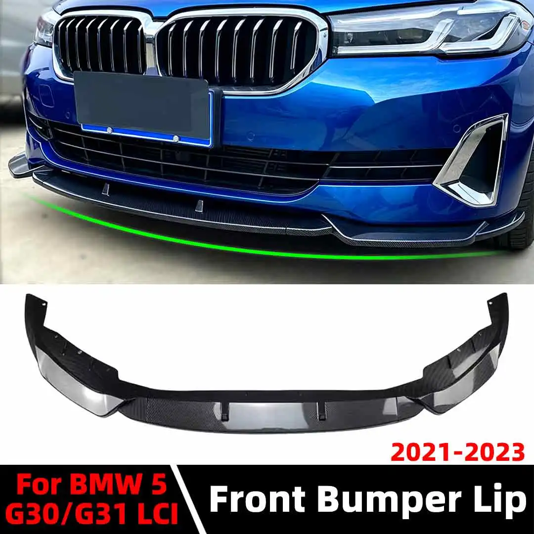 Bumper Lip For BMW 5 Series G30 G31 LCI Facelift Standard Version 2021-2023 Front Air Dam Splitter Spoiler Deflector Tuning