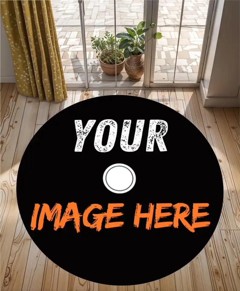 

Custom Photo Rug CD Rug Personalized Rug With Photo Soft Flannel Anti-Slip Game Rug Gift Rug For Halloween Decor Home Decor