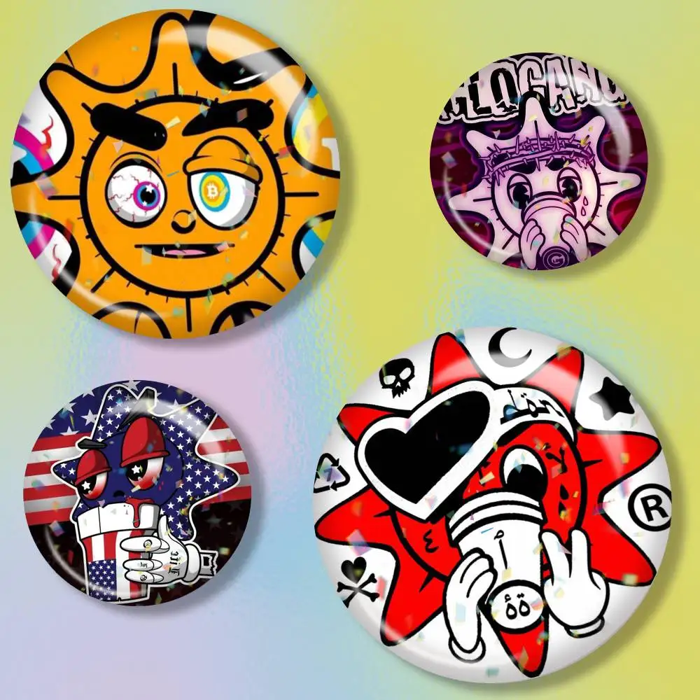 G-GLO G-GANG Rapper Logo  Tin badges in 25/32/44/58/75mm, brooch pins for accessories & gifts,Souvenir.