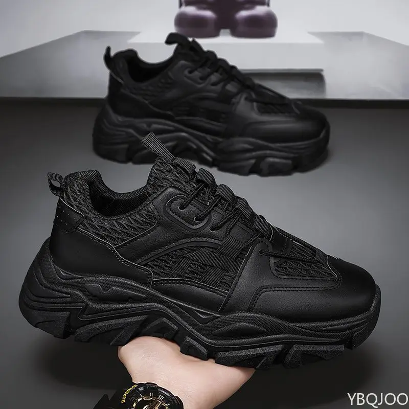 Sepatu Jaring Pria Bersirkulasi Sepatu Kets Serbaguna Trendi Sepatu Lari Desainer Bersol Tebal Kasual Alas Kaki Pria Mewah Modis