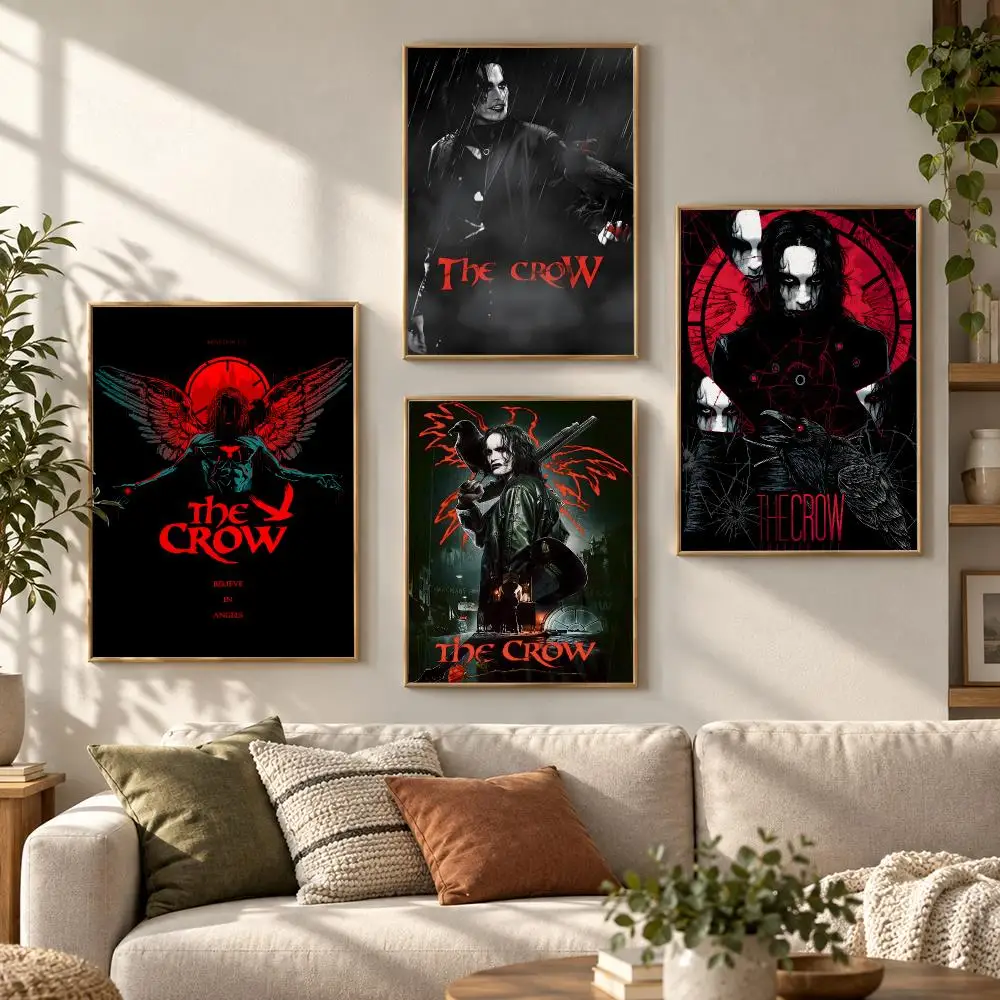 The Crow 90s Cult Classic Movie Gothic Revenge Scenes Poster Contemporary Wall Art Print for Bedroom & Living Room, Unframed
