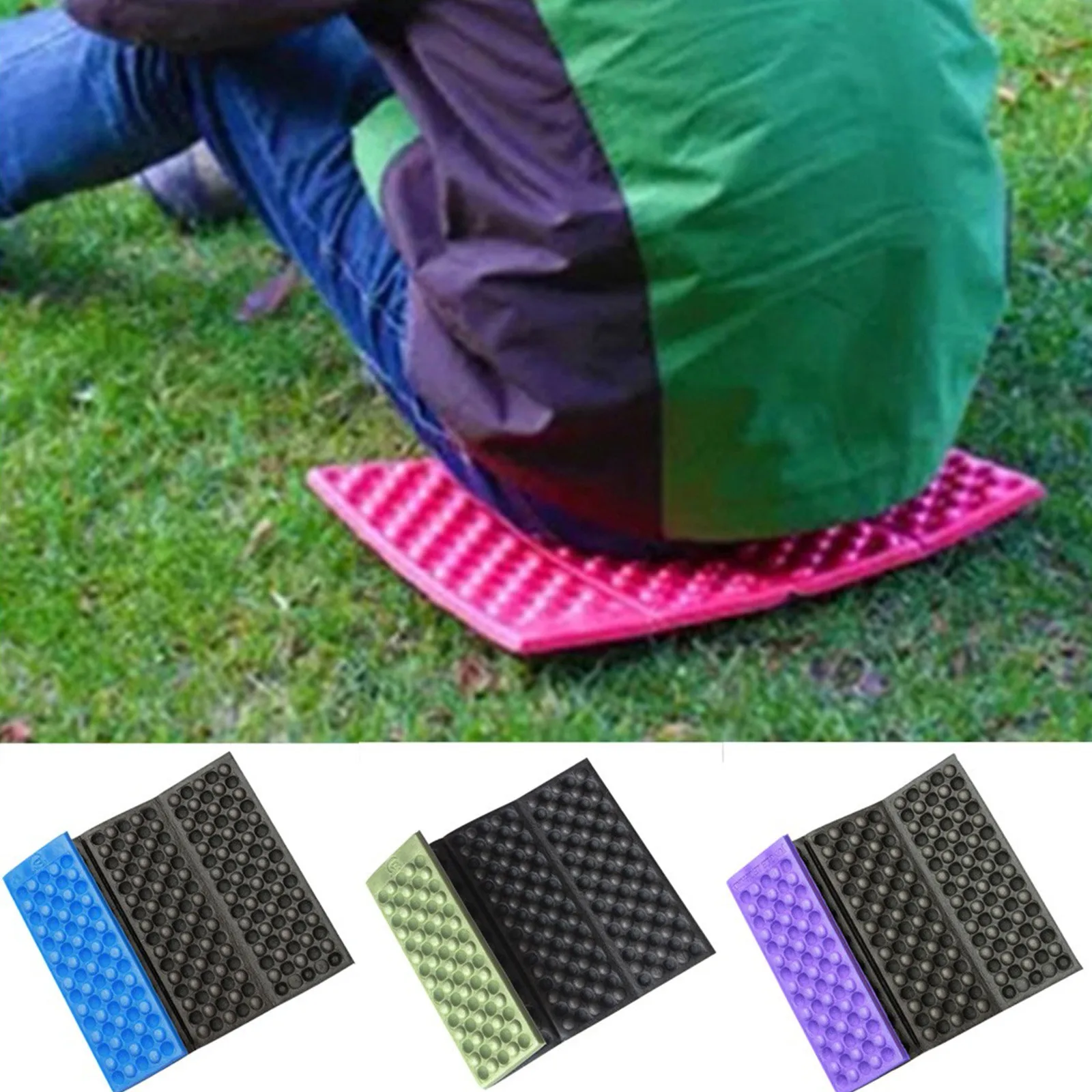 Foldable Folding Outdoor Camping Mat Seat Foam Cushion Portable Waterproof Chair Beach Picnic Mat Seat Hiking Activities Pad