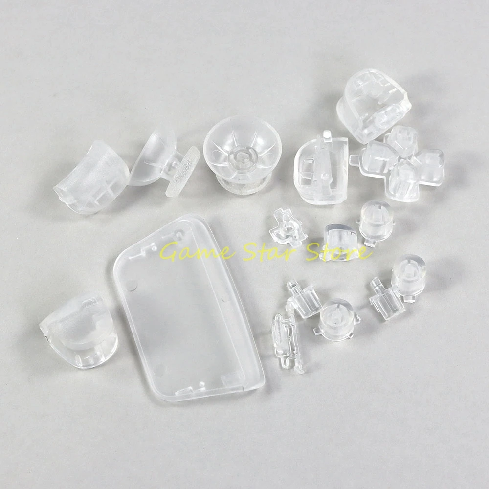 1set Full Set Clear Buttons Joystick Cap L1 R1 L2 R2 ABXY D-pad Key Kits for PlayStation5 PS5 V2.0 Controller