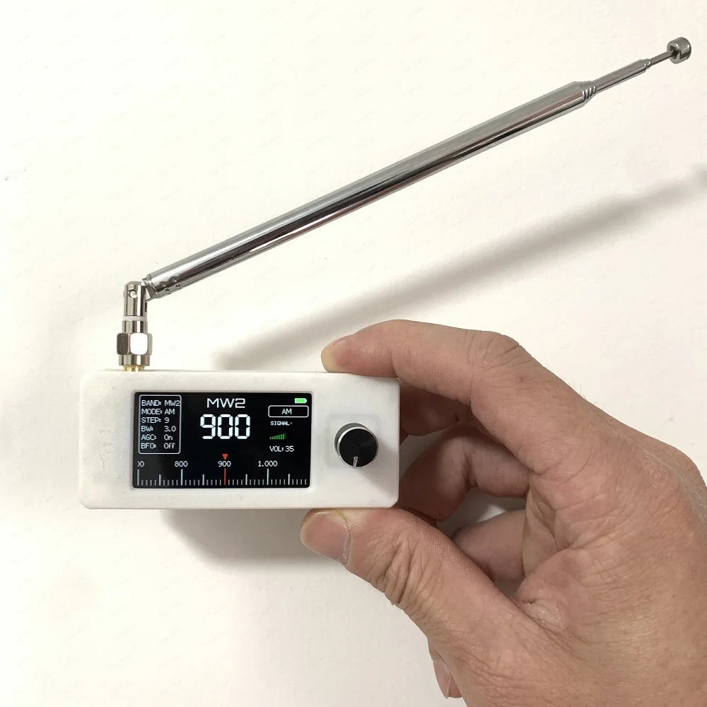 SI4732 0.5-108 ميجا هرتز جميع الموجات راديو استقبال شاشة HF SW MW VHF المحمولة راديو صغير حلقة هوائي تليسكوبي راديو LSB USB AM FM