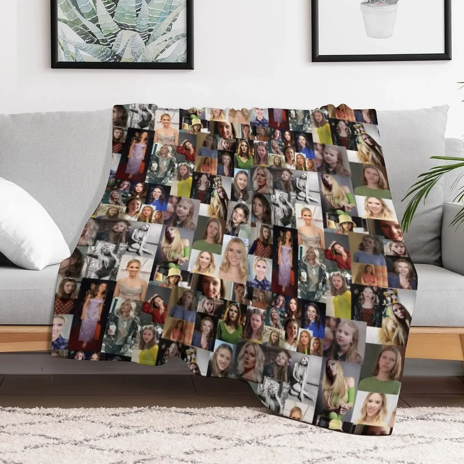 Scarlett Johansson (version 2) Throw Blanket Large Decoratives Blankets