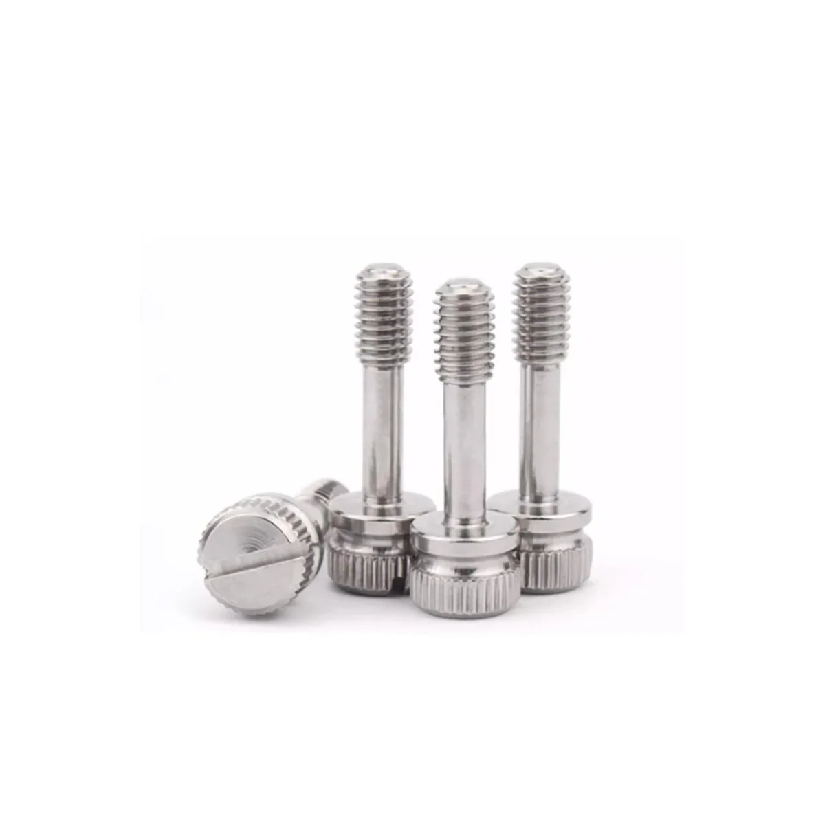 304 Stainless Steel Non Loosening Screw / Slotted Hand Tightened Anti Loosening Bolt M3M4M5M6