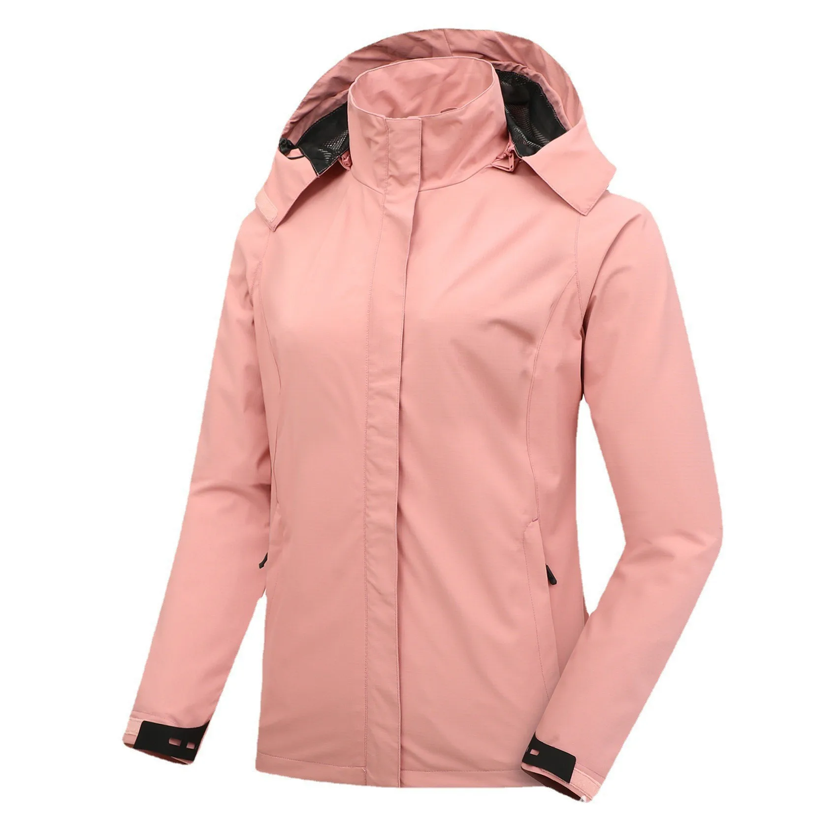 New Women's Trench 2024 Trendy Spring And Autumn Windbreaker Tooling Ladies Hooded Jacket Windproof Suit Outdoor Charge Clothes