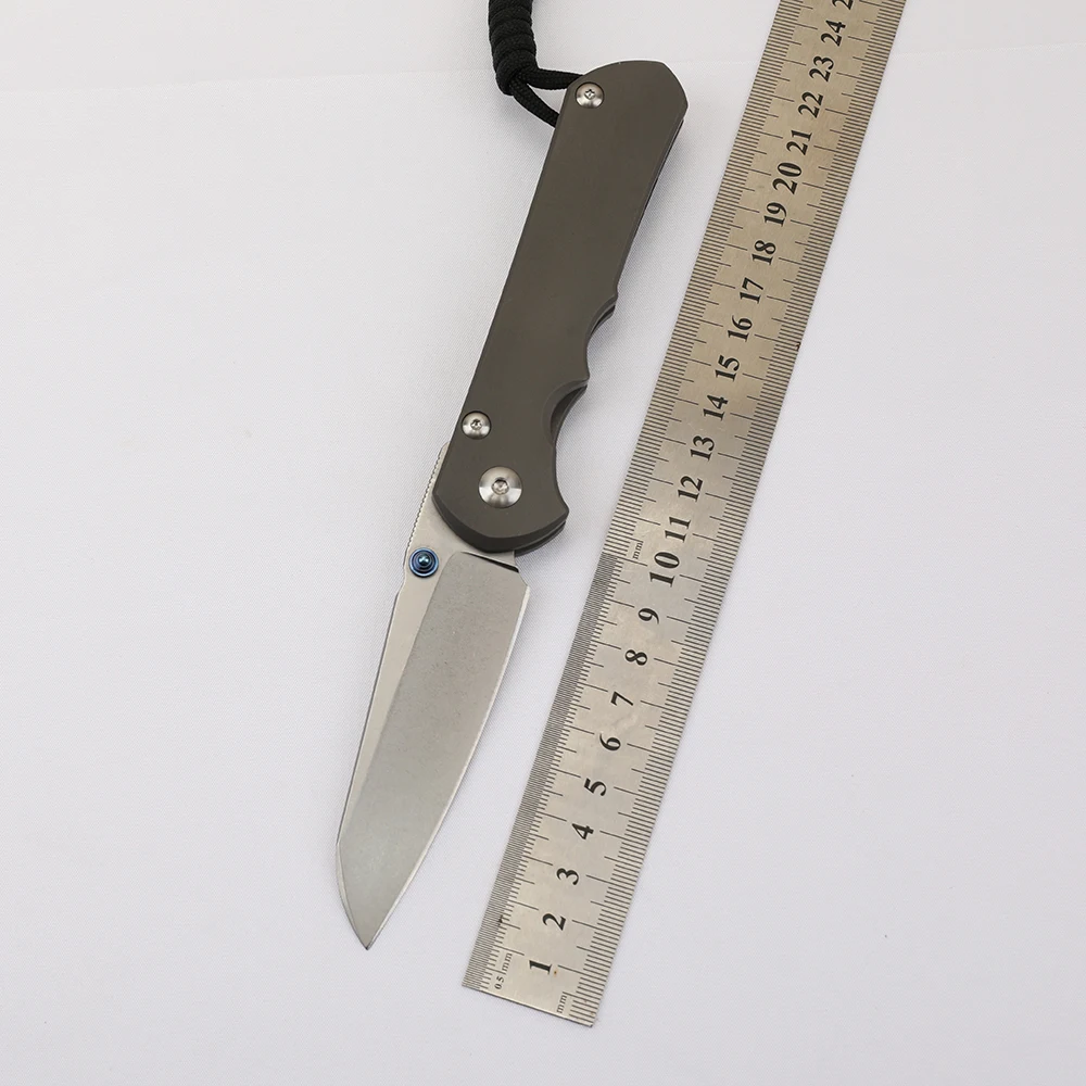 Chris Reeve CR S35VN Blade Ball Bearing Stone Wash Titanium Alloy Survival Tool Outdoor Camping Knife High Hardness Sharp EDC