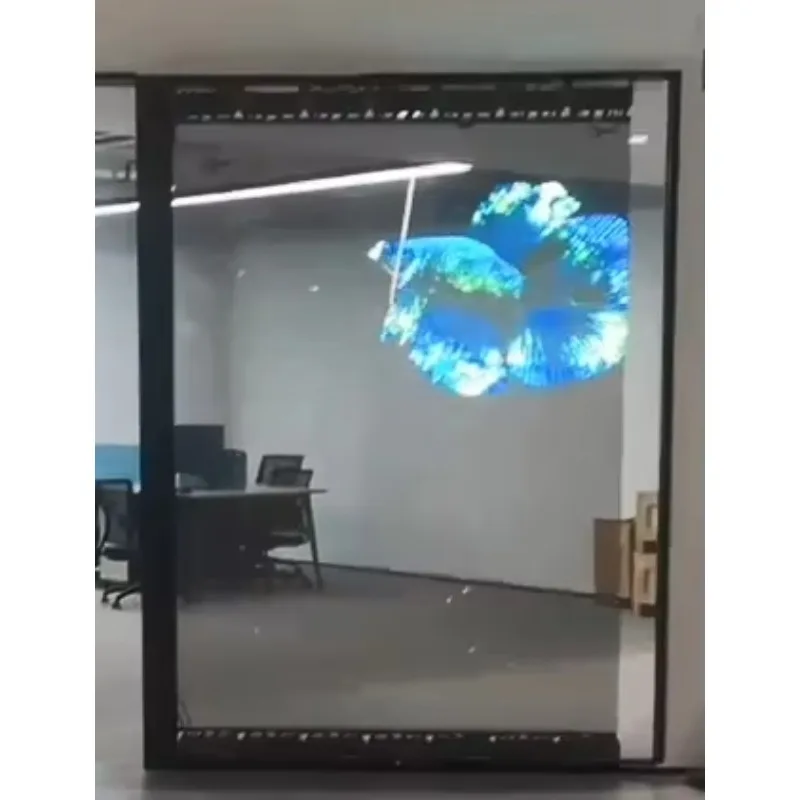 

Экологичный голографический LED-дисплей с низким энергопотреблением, LED-голографическая стена для зоны ресепшн корпоративного офиса, экологичное решение для офиса.