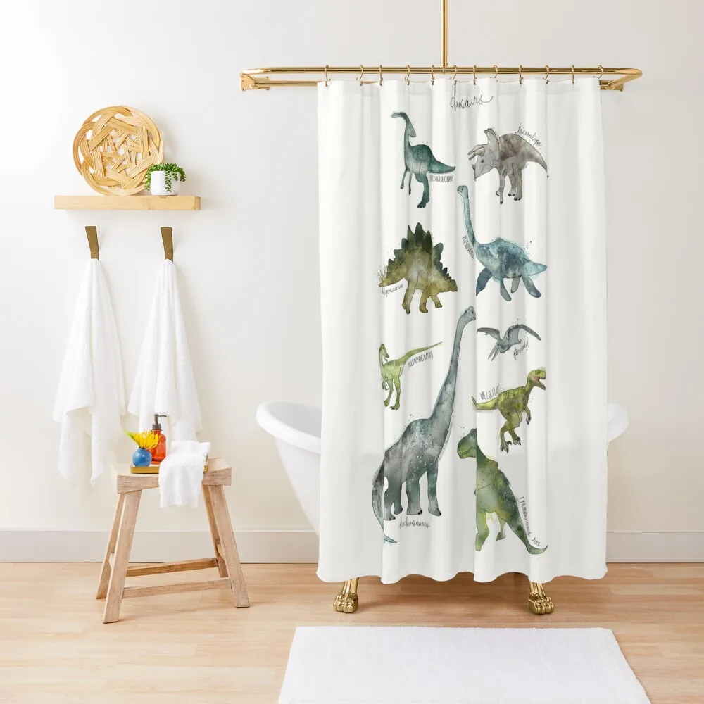 

Dinosaurs Shower Curtain In The Bathroom Anti-Mold Waterproof Shower For Bathrooms For The Bathroom Curtain