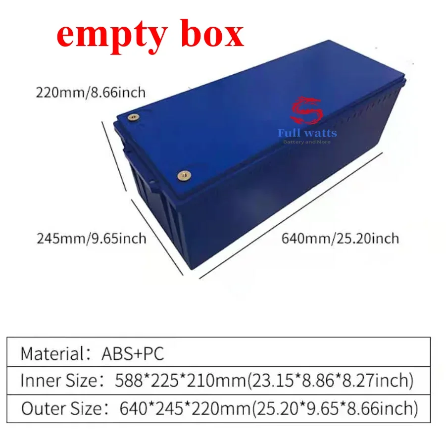 

big size 100Ah ABS battery box battery case covering for24V 200AH 12V 500AH 120AH 48V 200AH lifepo4 li ion LTO lead acid battery