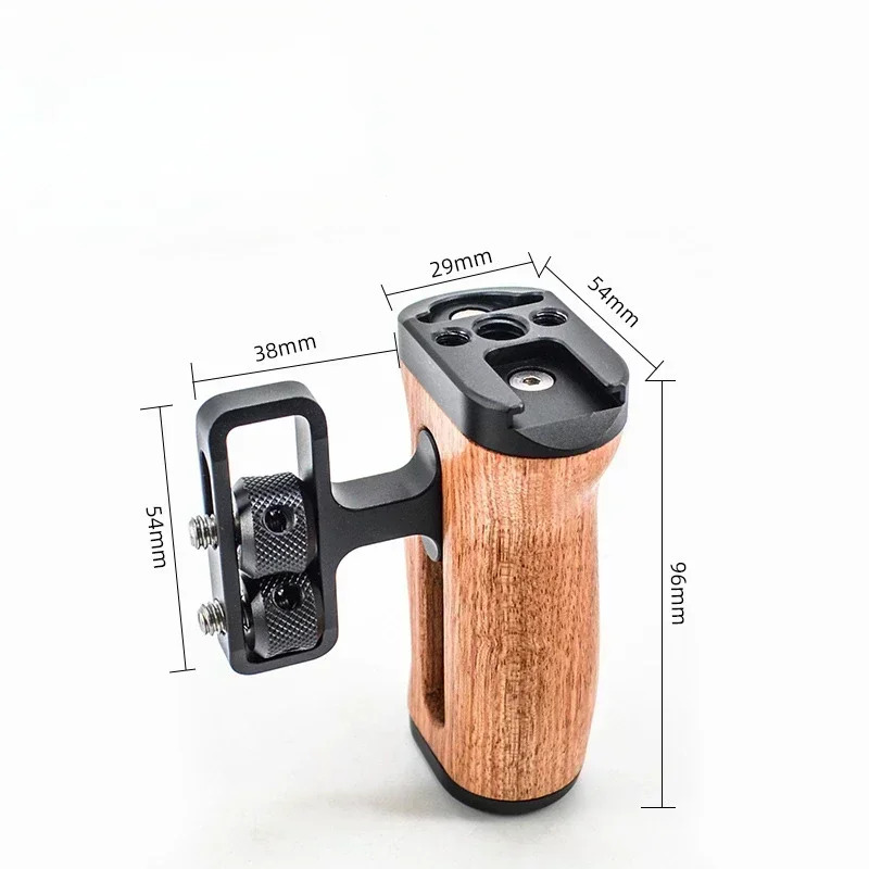 Poignée en bois pour appareil photo, griffe universelle pour micro, lumière vidéo, Sony, IL, Nikon, côté droit, magasins