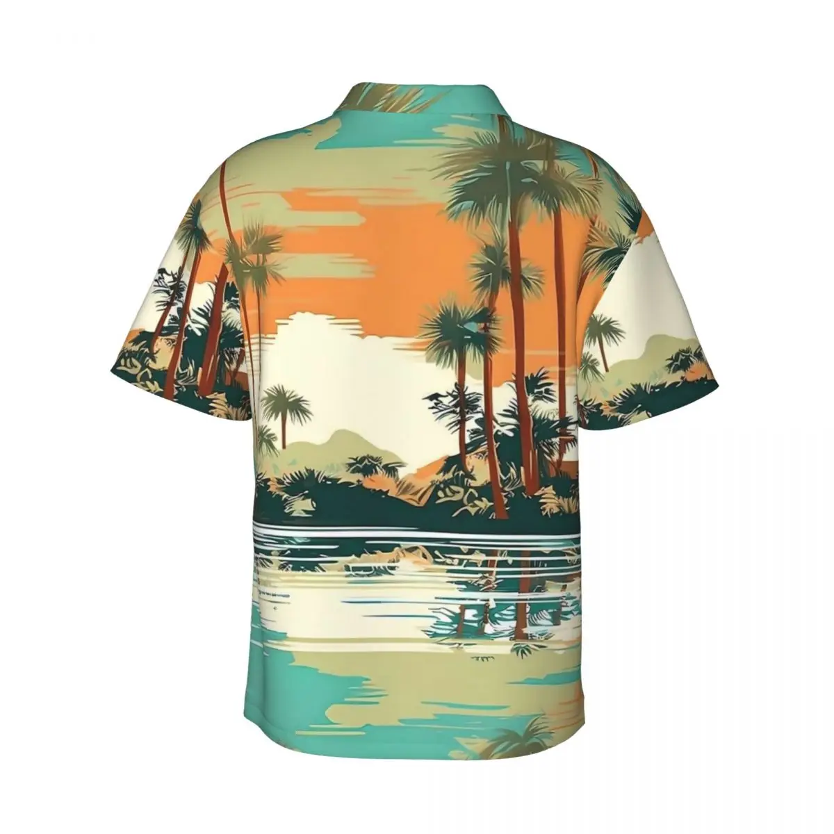 Hawaiian Casual Shirt Florida Travel Poster Classic Summer Shirts Men Short Sleeve Beach Korean Fashion Custom Oversize Blouses