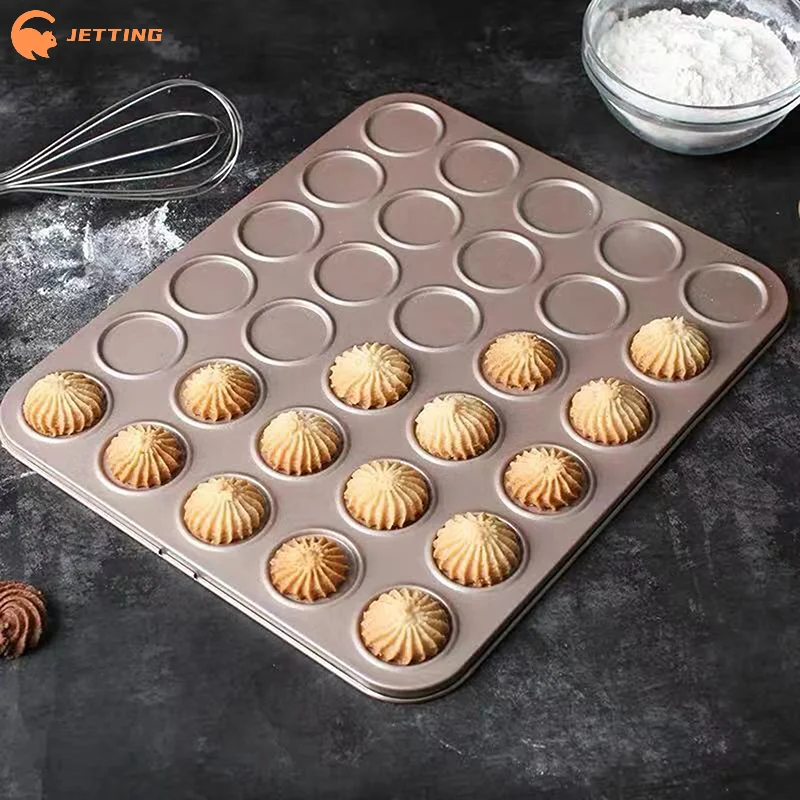 (New) 1PCS 35 Holes Carbon Steel Baking Pan Macarons Cooking Mat Non Stick Baking Dishes Oven Bakeware Dessert Tray Cake Mold