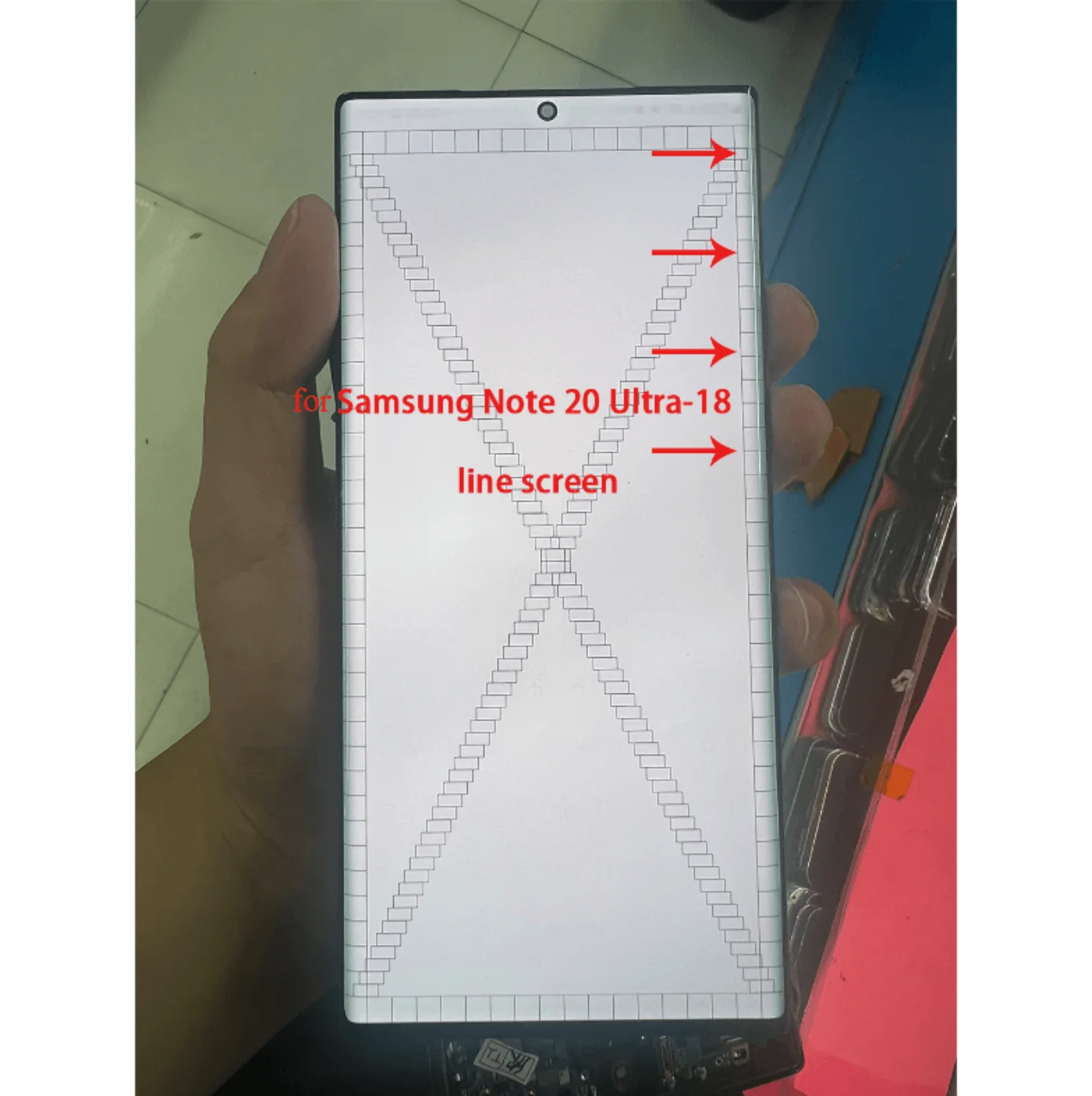With Dot Line Burn LCD For Samsung Note 20 Ultra N986F N986B With defects  LCD Display Touch Screen Display Screen Parts