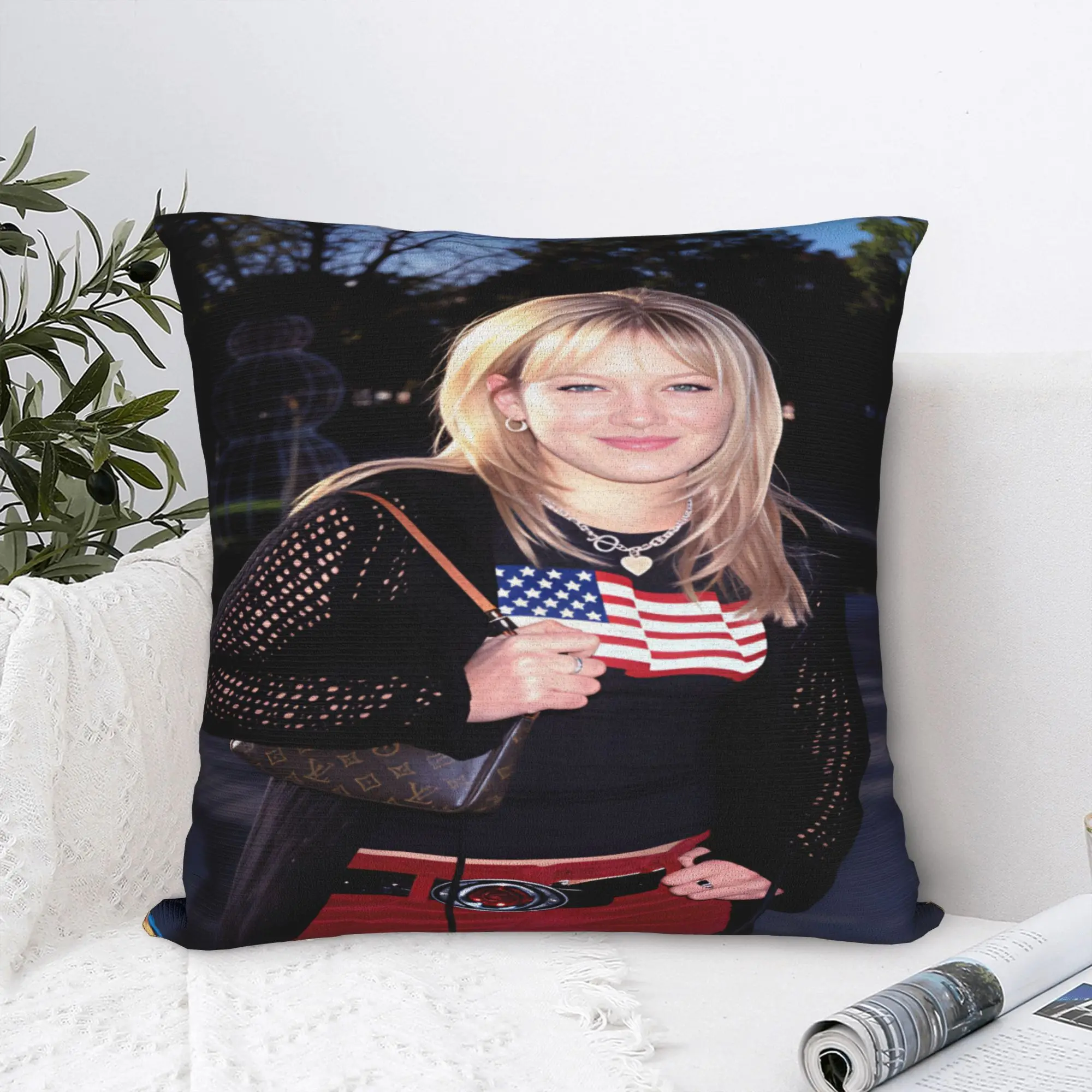 Pillow Cover Hilary Duff Lizzie McGuire  Novelty Pillow Case For Sofa Home Decor Pillowcases