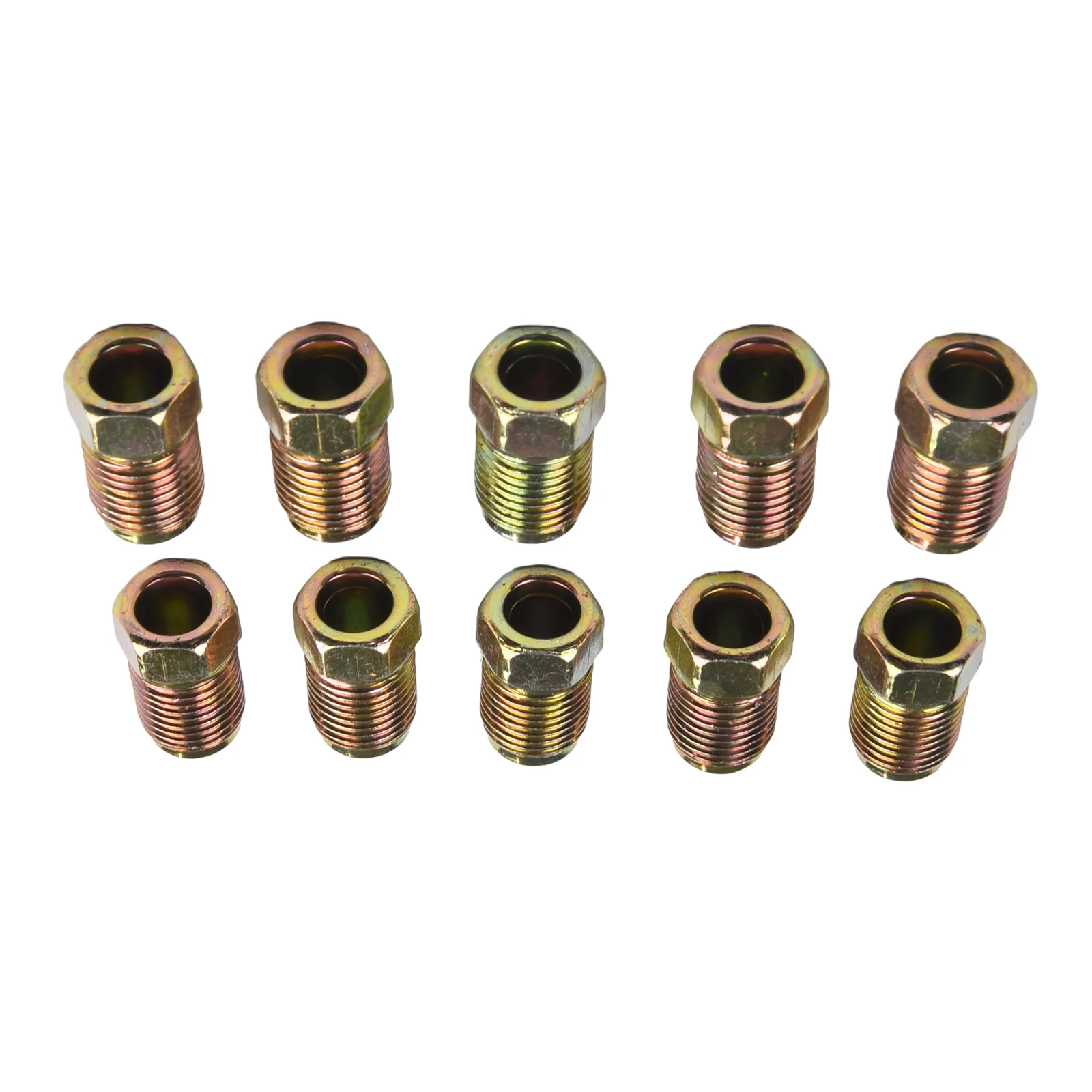 

Комплекты автомобильных гаек 17x10 мм Тормозная Линия 10 шт./комплект бронзовый тон для автомобилей мотоциклов резьба для 3/16 "тормозной трубки