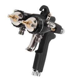 Double Nozzle chrome paint spray Gun Dual Head Sprayer