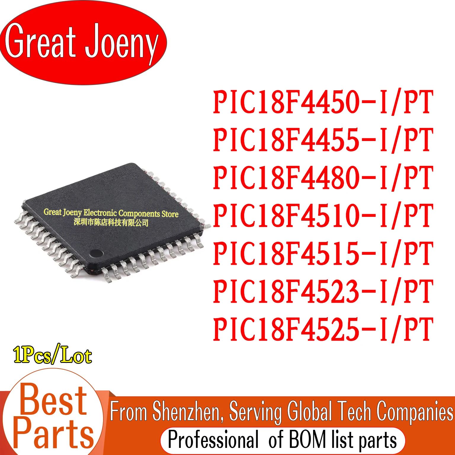 

PIC18F4450-I/PT PIC18F4455-I/PT PIC18F4480-I/PT PIC18F4510-I/PT PIC18F4515-I/PT PIC18F4523-I/PT PIC18F4525-I/PT IC MCU Chipset