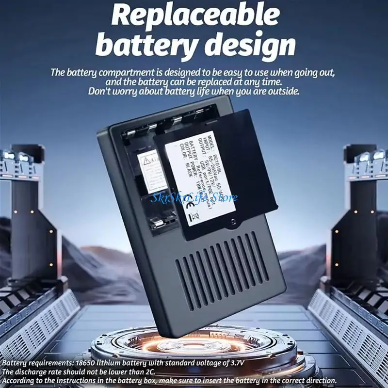 

E65E Multi Voltages Uninterruptible Power Supply 5V 9V 12V for Routers Modems and Security Cameras Replaceable Battery Design