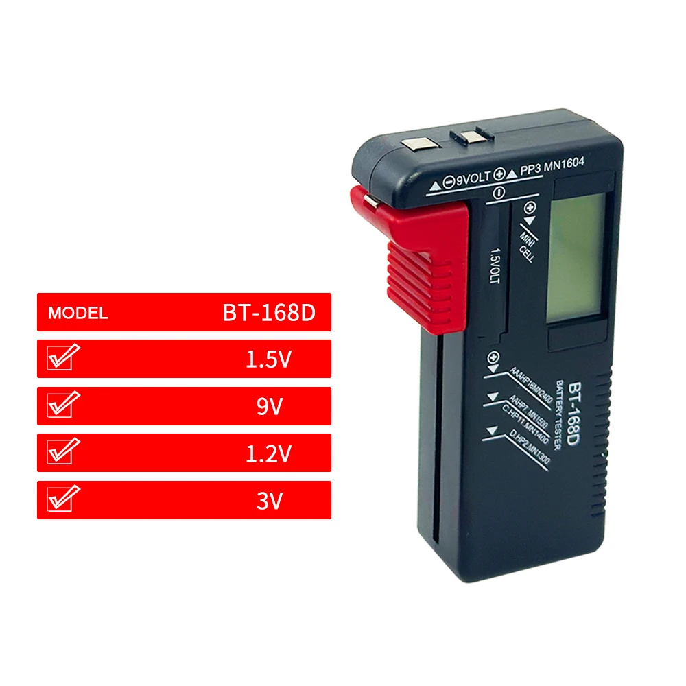 BT-168PRO BT-168D Digitaler Lithium-Batteriekapazitätstester, Lastanalysator mit Anzeige, Prüfung von AAA-, AA- und Knopfzellen, Universeller Tester – Detail 12